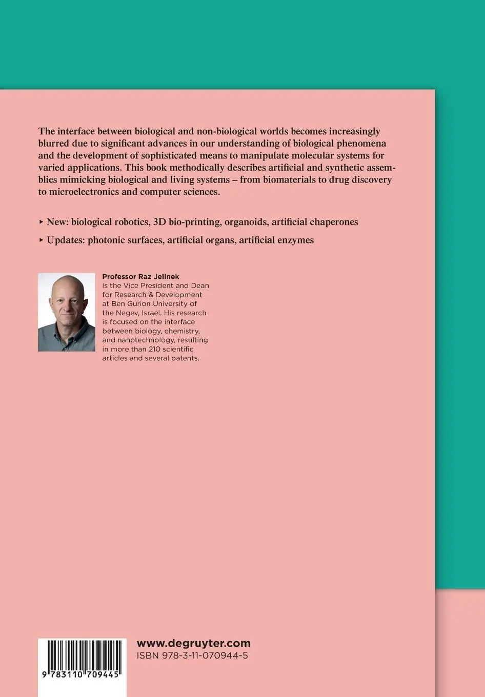 Rückseite: 9783110709445 | Biomimetics | A Molecular Perspective | Raz Jelinek | Taschenbuch | VI