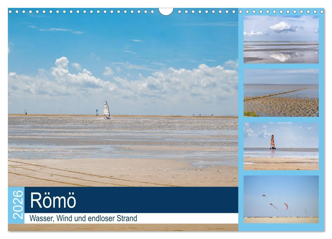 Cover: 9783457789445 | Römö - Wasser, Wind und endloser Strand (Wandkalender 2026 DIN A3...