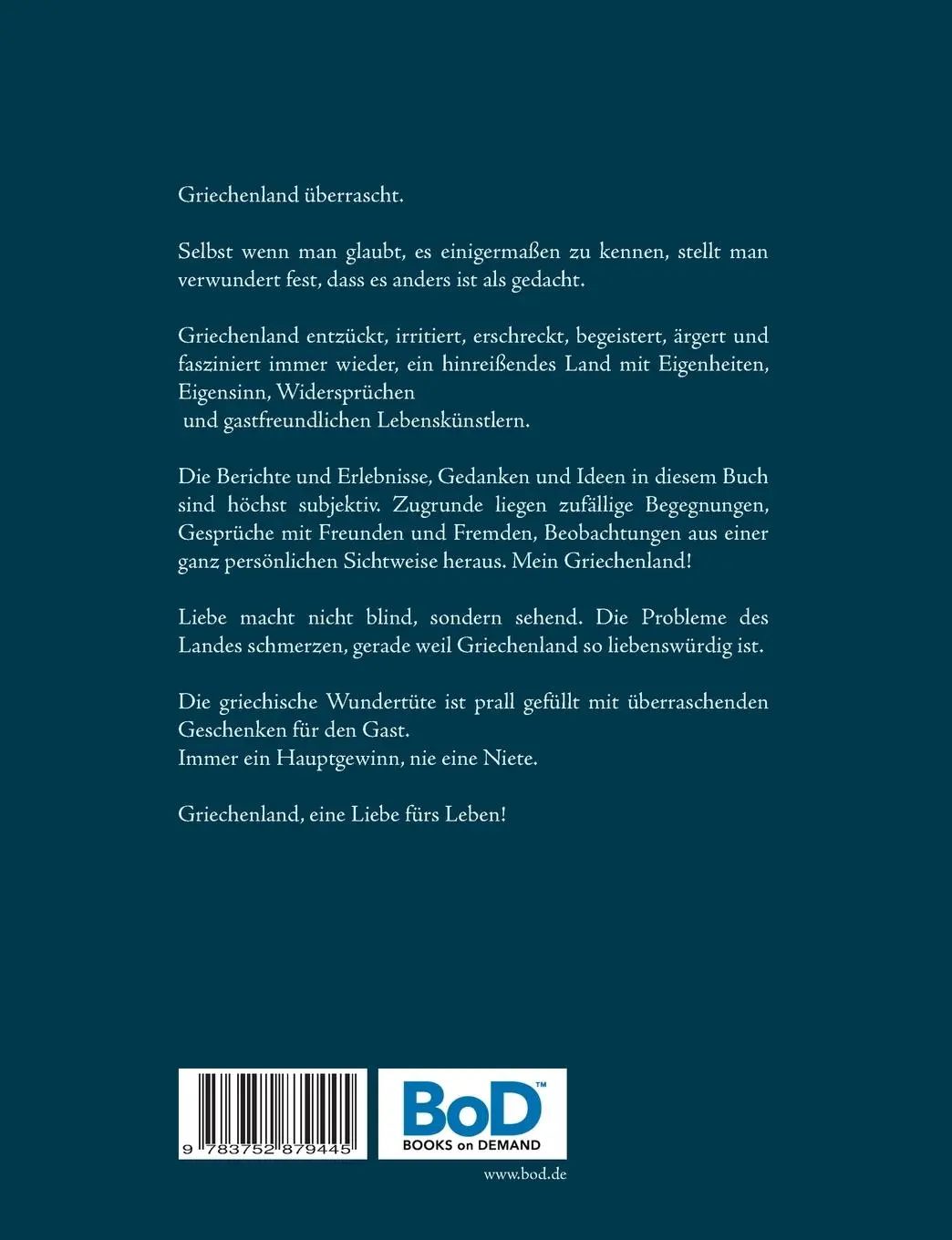 Rückseite: 9783752879445 | Blaue Wundertüte Griechenland | Eine Liebe fürs Leben | Hiltrud Koch