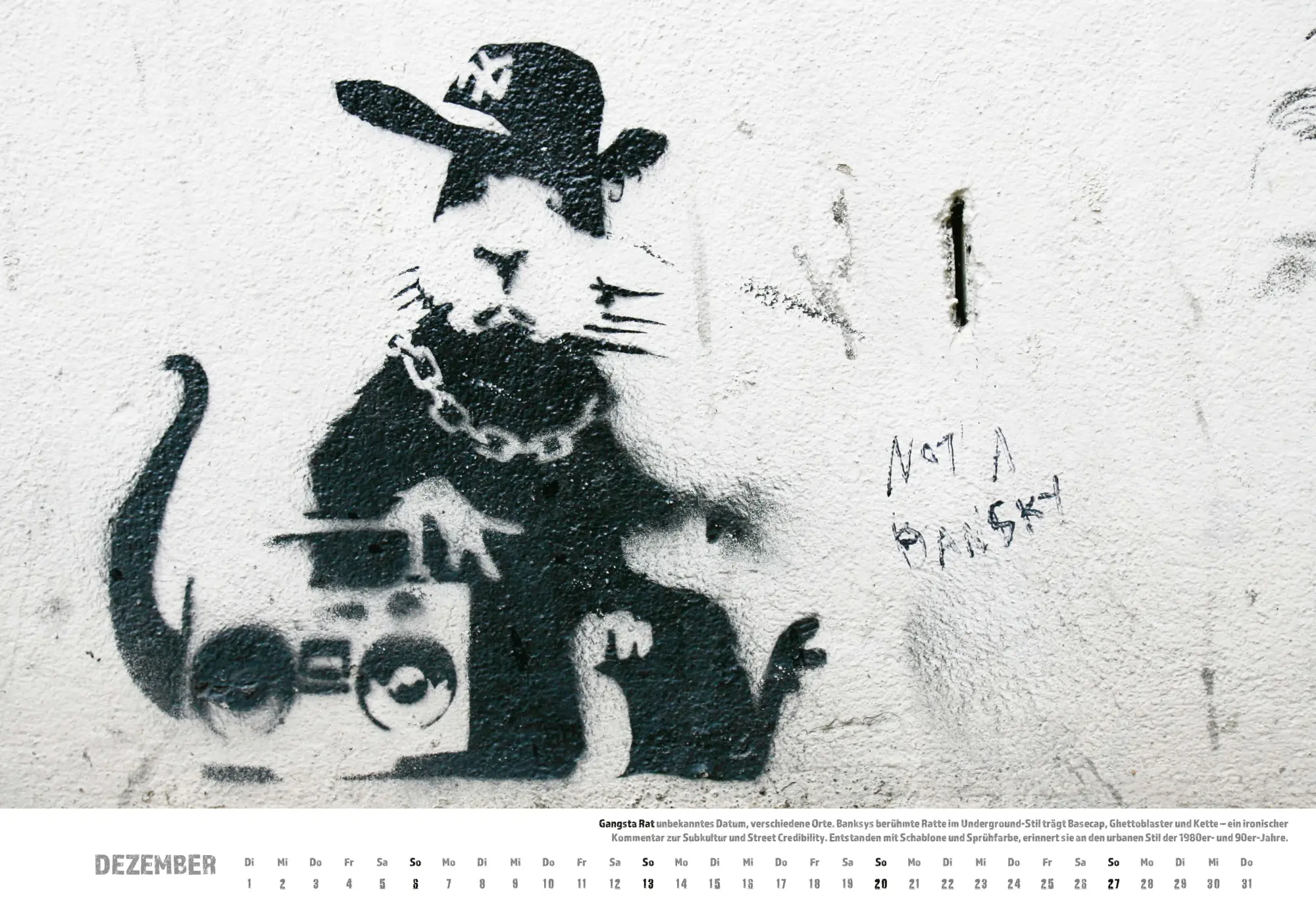 Bild: 9783966649445 | Banksy Kalender 2026 Mittelformat | Banksy | Kalender | Spiralbindung