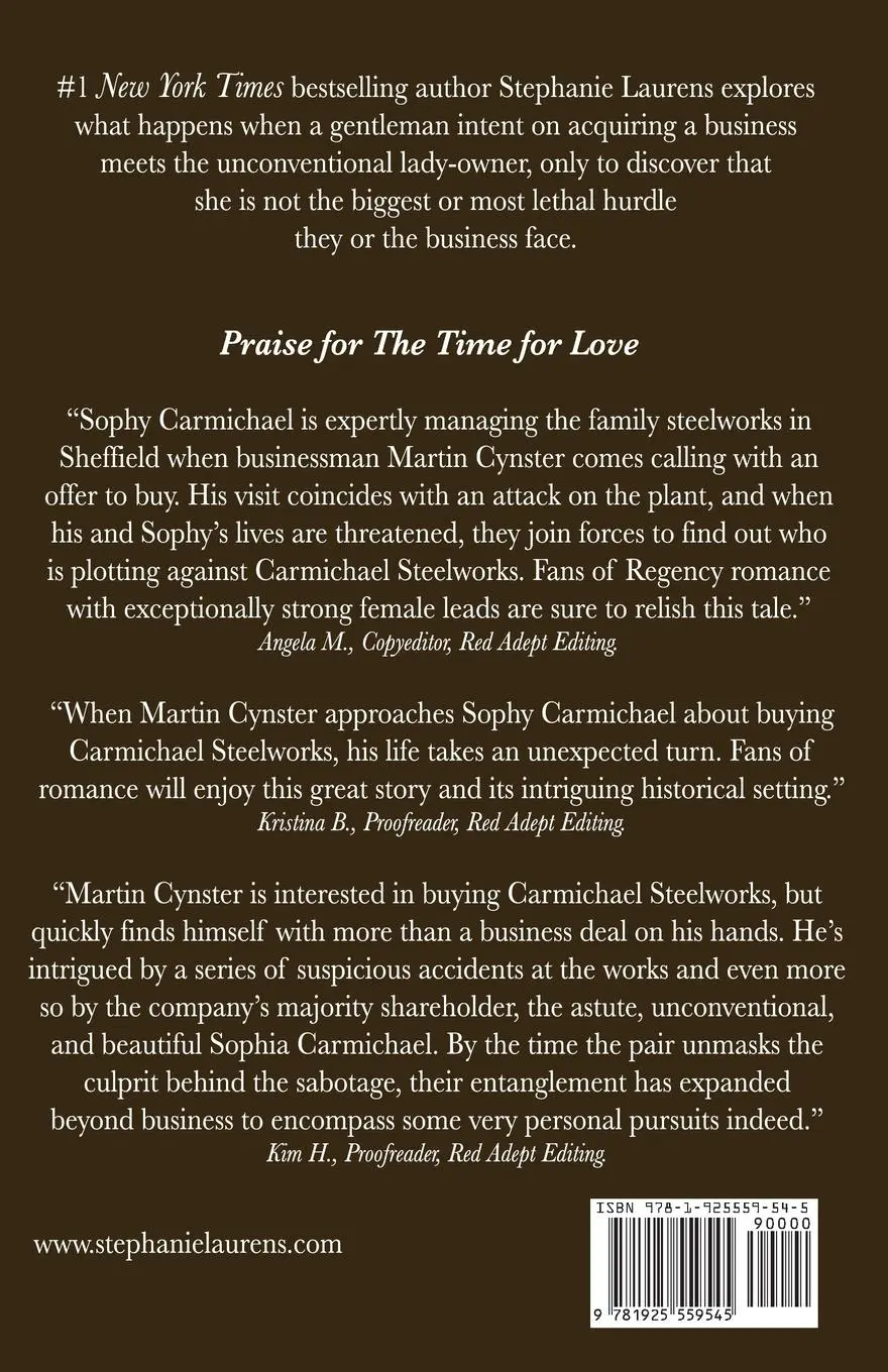 Rückseite: 9781925559545 | The Time For Love | Stephanie Laurens | Taschenbuch | Englisch | 2022