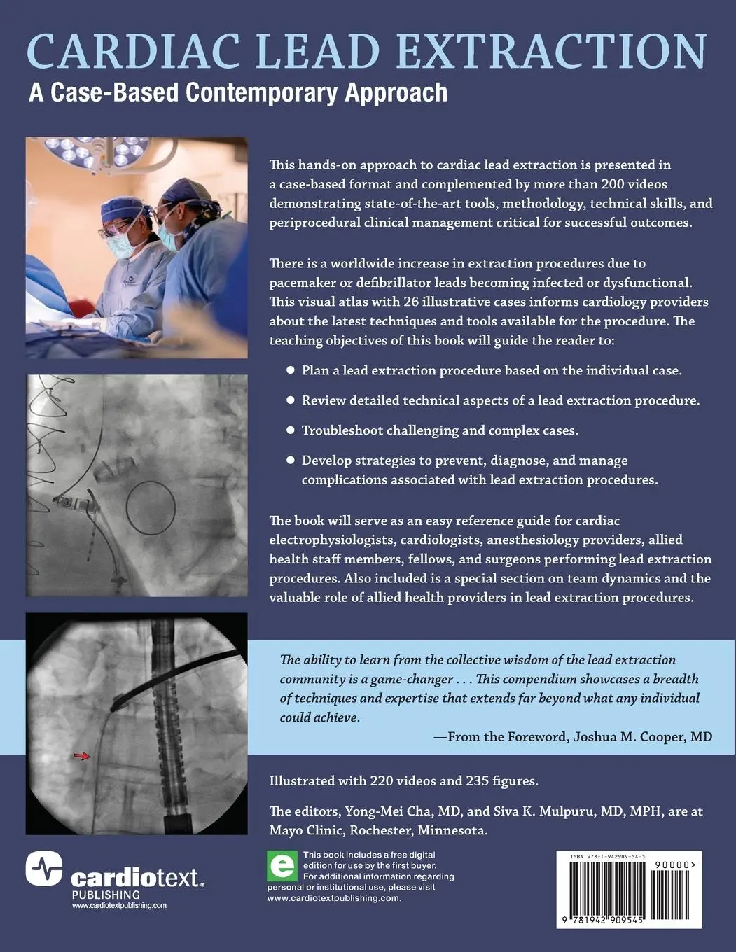 Rückseite: 9781942909545 | Cardiac Lead Extraction | A Case-Based Contemporary Approach | Buch