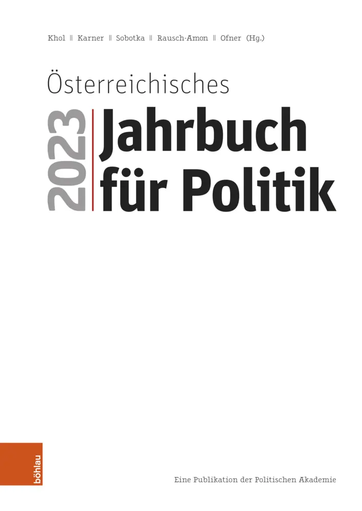 Cover: 9783205219545 | Österreichisches Jahrbuch für Politik 2023 | Andreas Khol (u. a.)
