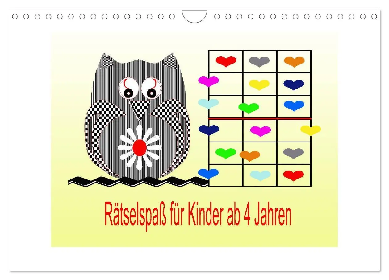 Cover: 9783435759545 | Rätselspaß für Kinder ab 4 Jahren (Wandkalender 2025 DIN A4 quer),...