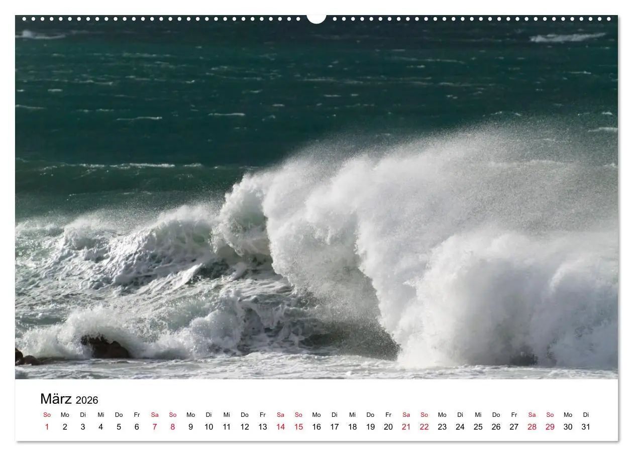 Bild: 9783457399545 | Naturschauspiel Wellen (Wandkalender 2026 DIN A2 quer), CALVENDO...