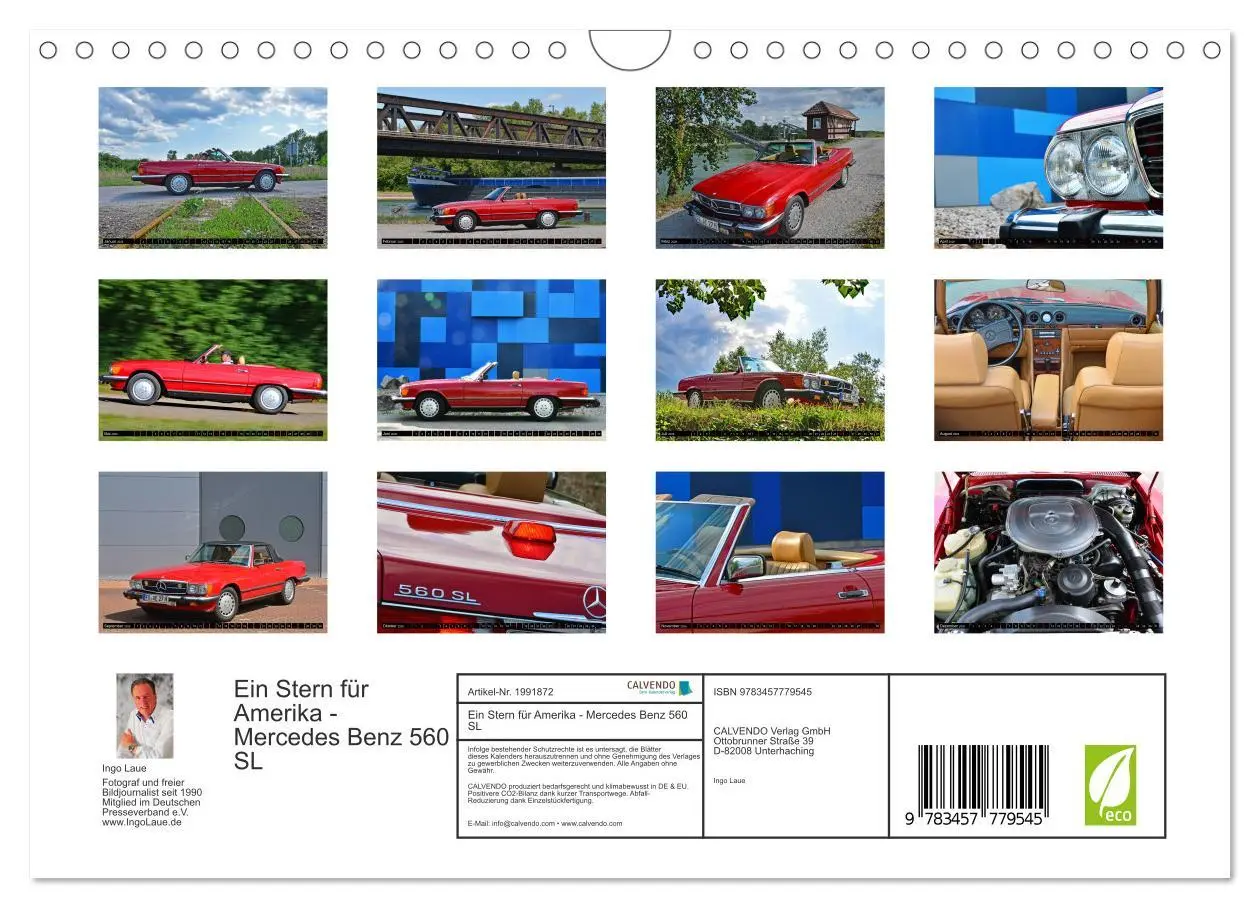 Bild: 9783457779545 | Ein Stern für Amerika - Mercedes Benz 560 SL (Wandkalender 2026 DIN...