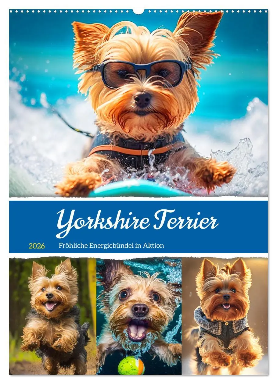 Cover: 9783516319545 | Yorkshire Terrier. Fröhliche Energiebündel in Aktion (Wandkalender...