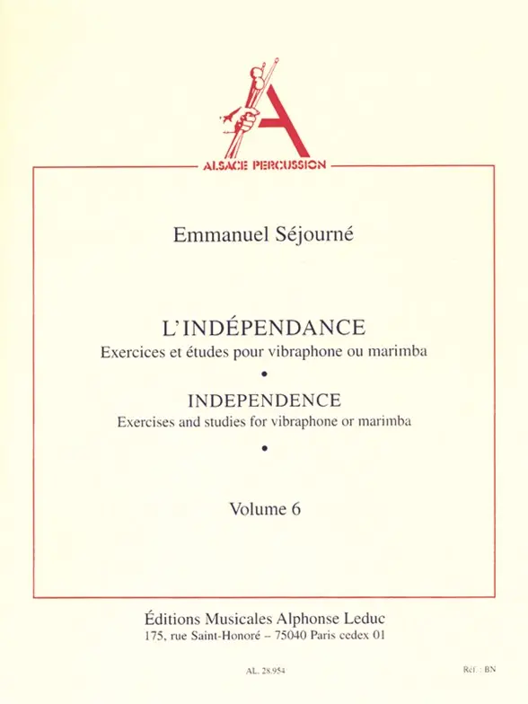 Cover: 9790046289545 | Independance | Vibraphone Ou Marimba-Vol.6- - Coll.Alsace Percu | Buch