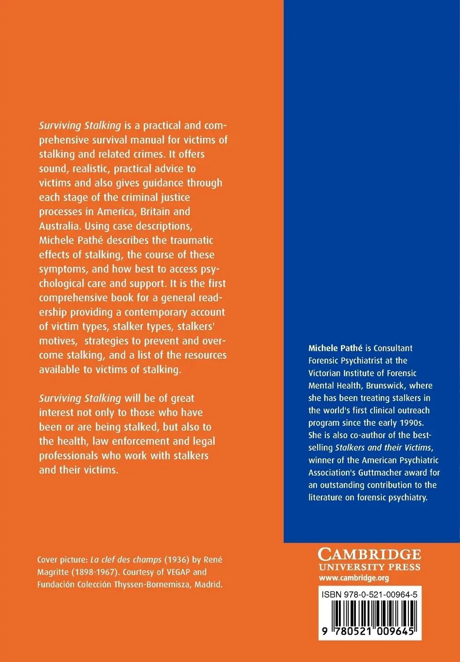 Rückseite: 9780521009645 | Surviving Stalking | Michele Pathe (u. a.) | Taschenbuch | Englisch