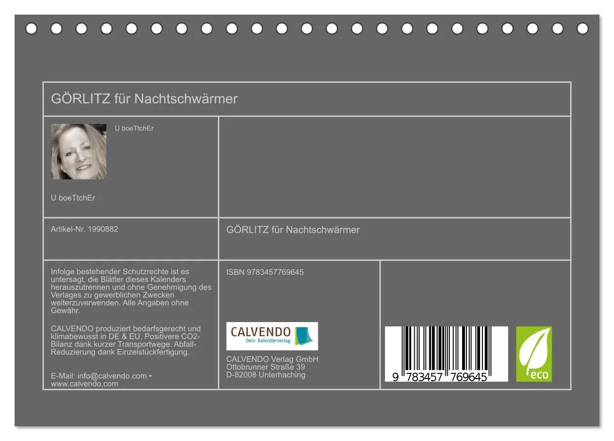 Bild: 9783457769645 | GÖRLITZ für Nachtschwärmer (Tischkalender 2026 DIN A5 quer),...