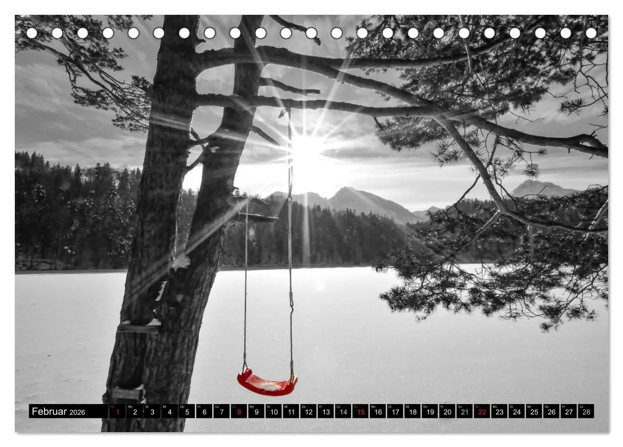 Bild: 9783516099645 | Schwarz - Weiß - Rot (Tischkalender 2026 DIN A5 quer), CALVENDO...