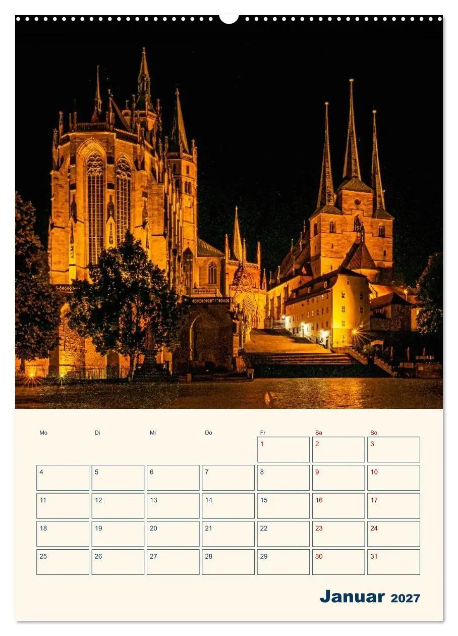 Bild: 9783594389645 | Zauberhaftes Erfurt (hochwertiger Premium Wandkalender 2027 DIN A2...