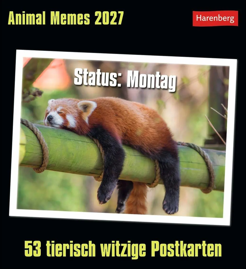Cover: 9783840039645 | Animal Memes Postkartenkalender 2027 - 53 tierisch witzige Postkarten