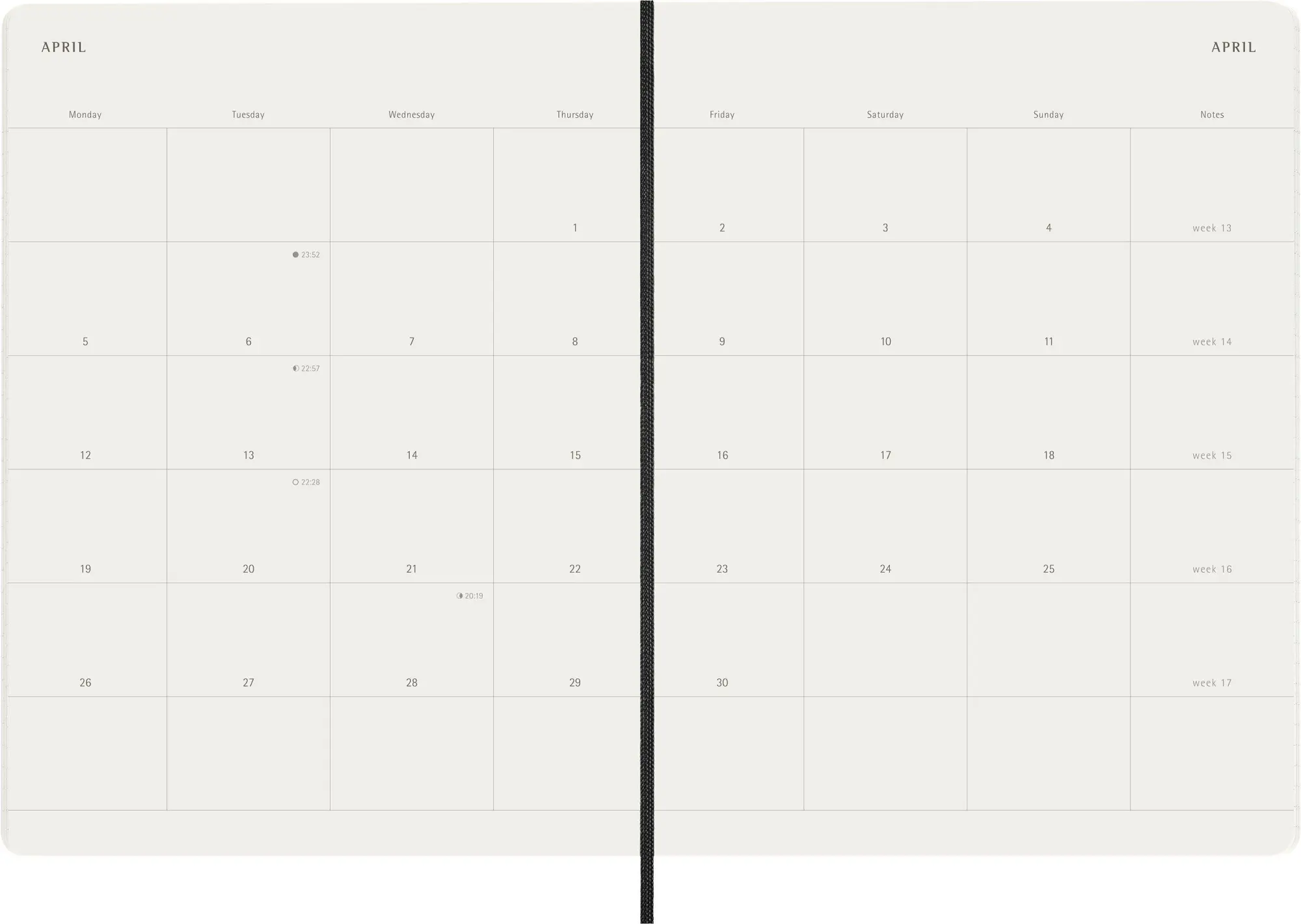 Bild: 8056999279745 | Moleskine 12 Monate Monatsnotizkalender 2027, XL, 1 Mo = 2 Seiten,...