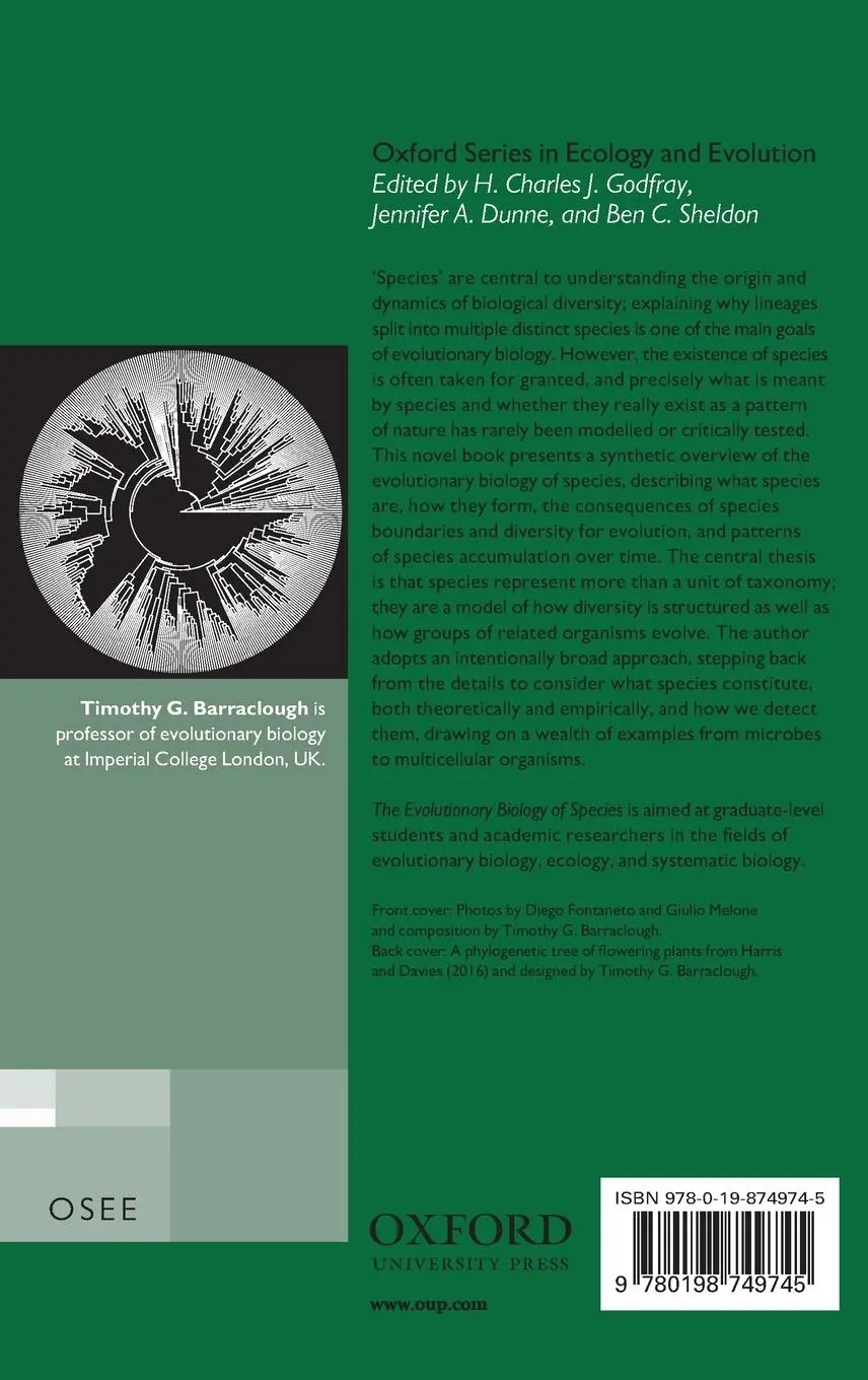Rückseite: 9780198749745 | Evolutionary Biology of Species | Timothy G Barraclough | Buch | 2019