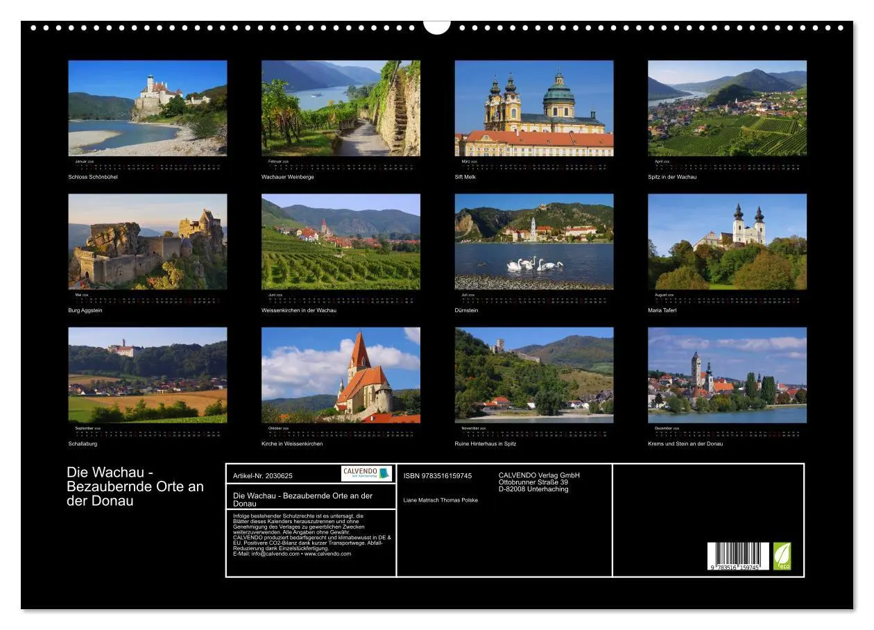 Bild: 9783516159745 | Die Wachau - Bezaubernde Orte an der Donau (Wandkalender 2026 DIN...