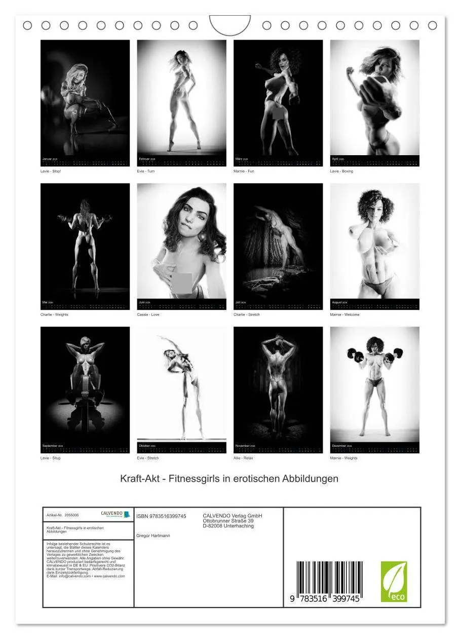 Bild: 9783516399745 | Kraft-Akt - Fitnessgirls in erotischen Abbildungen (Wandkalender...