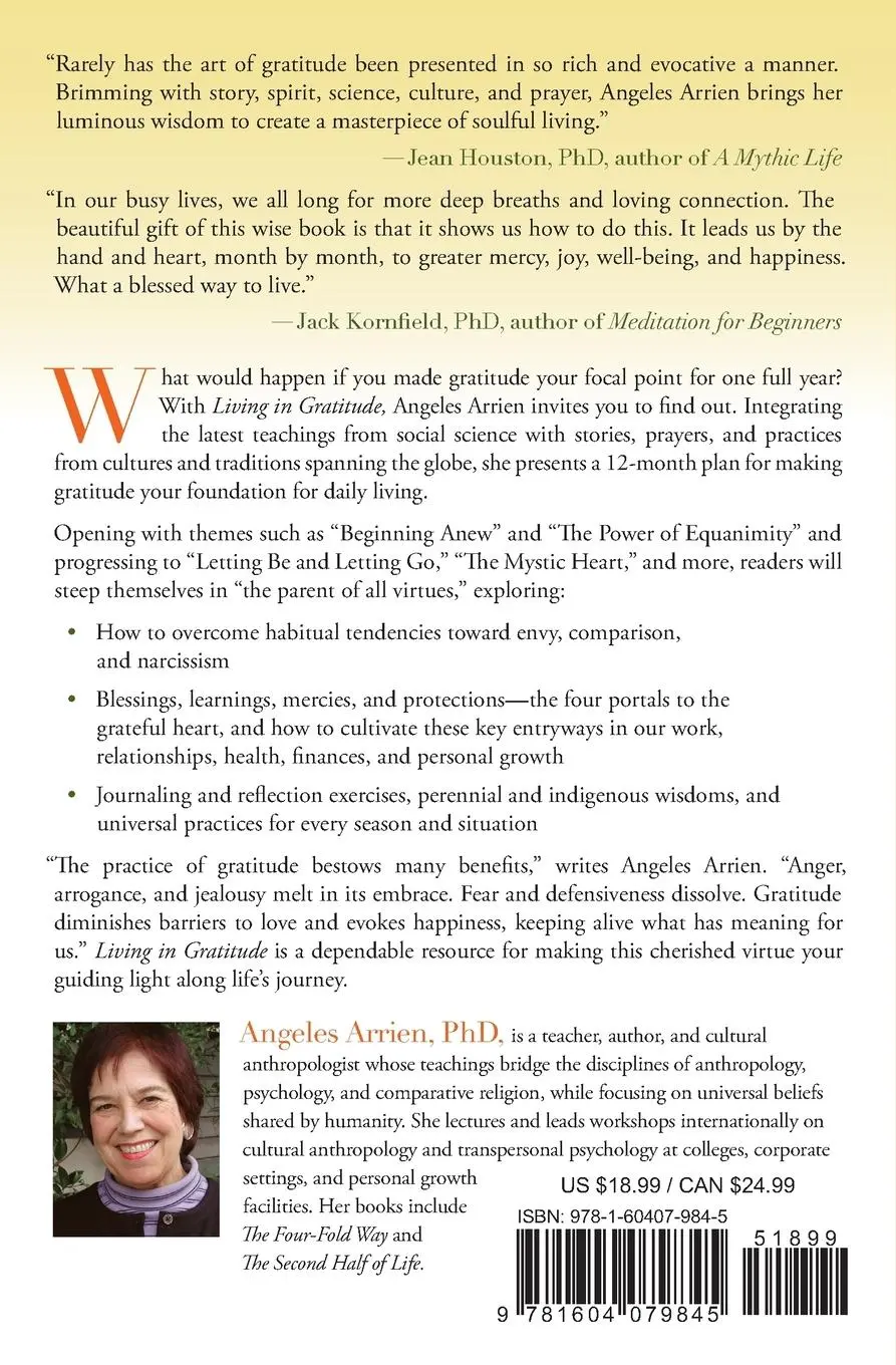 Rückseite: 9781604079845 | Living In Gratitude | Angeles Arrien | Taschenbuch | Englisch | 2013
