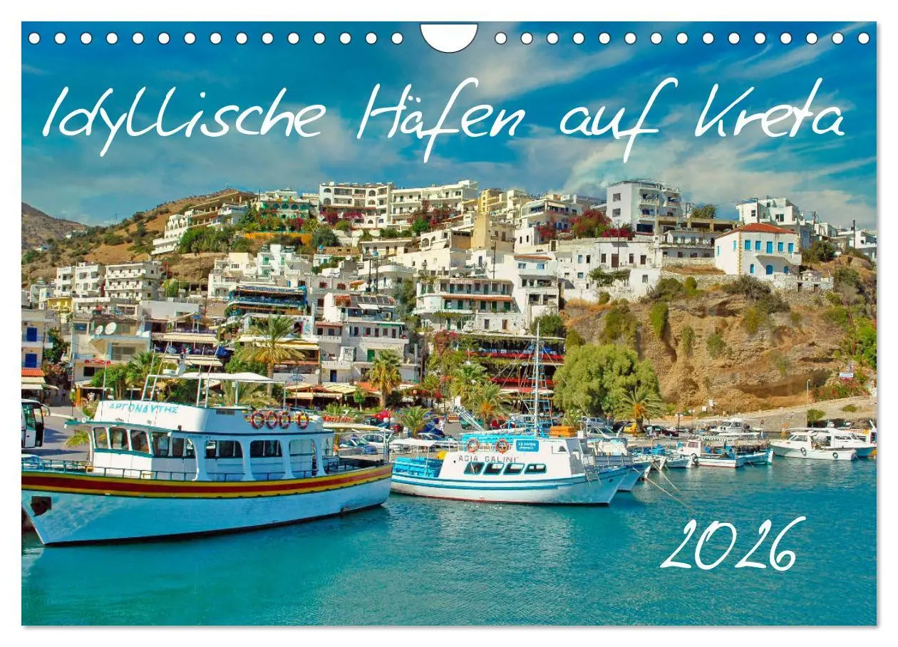 Cover: 9783457679845 | Idyllische Häfen auf Kreta (Wandkalender 2026 DIN A4 quer),...