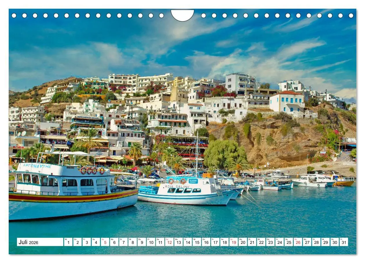 Bild: 9783457679845 | Idyllische Häfen auf Kreta (Wandkalender 2026 DIN A4 quer),...