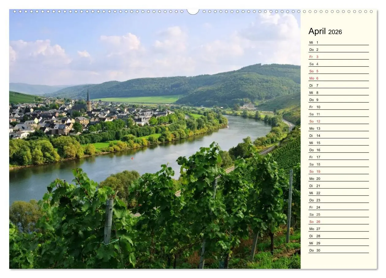 Bild: 9783457989845 | Entlang der Mosel (Wandkalender 2026 DIN A2 quer), CALVENDO...
