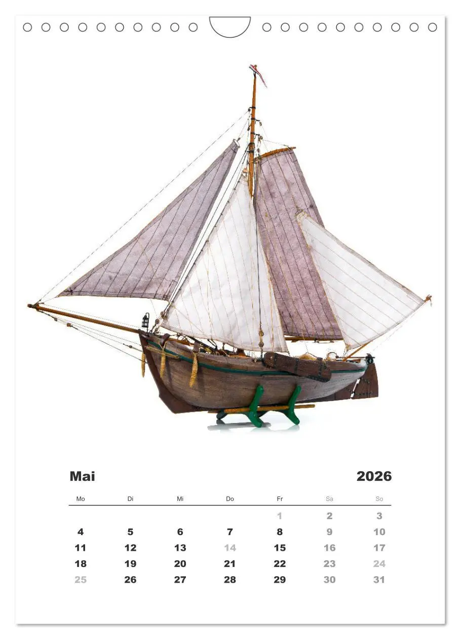 Bild: 9783516389845 | Historische Segelschiffe - Modellbau (Wandkalender 2026 DIN A4...