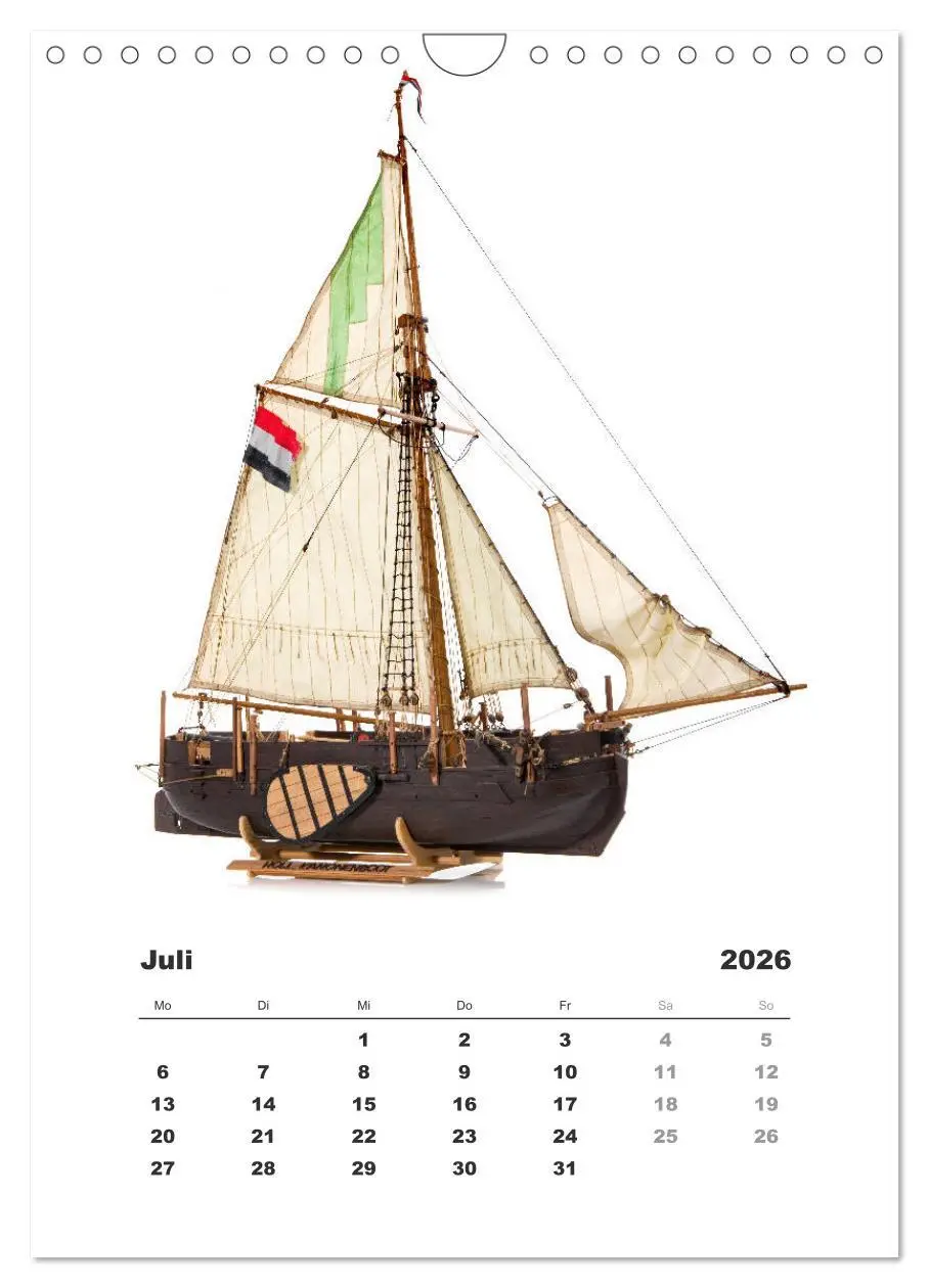 Bild: 9783516389845 | Historische Segelschiffe - Modellbau (Wandkalender 2026 DIN A4...
