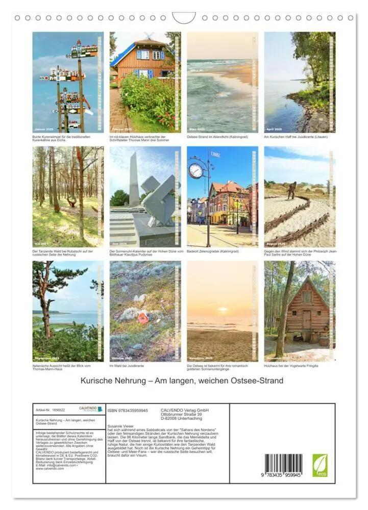 Bild: 9783435959945 | Kurische Nehrung - Am langen, weichen Ostsee-Strand (Wandkalender...