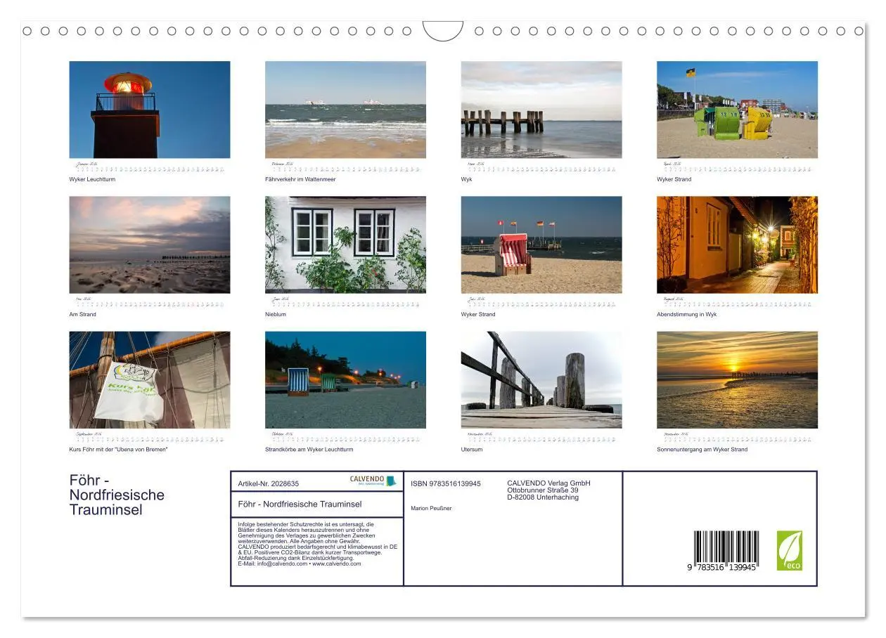 Bild: 9783516139945 | Föhr - Nordfriesische Trauminsel (Wandkalender 2026 DIN A3 quer),...