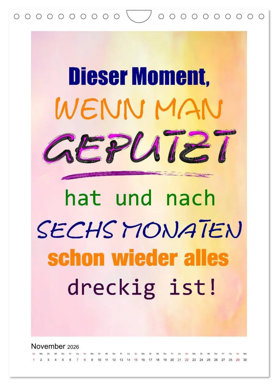 Bild: 9783516379945 | Humor und Ironie. Lustige Sprüche (Wandkalender 2026 DIN A4 hoch),...