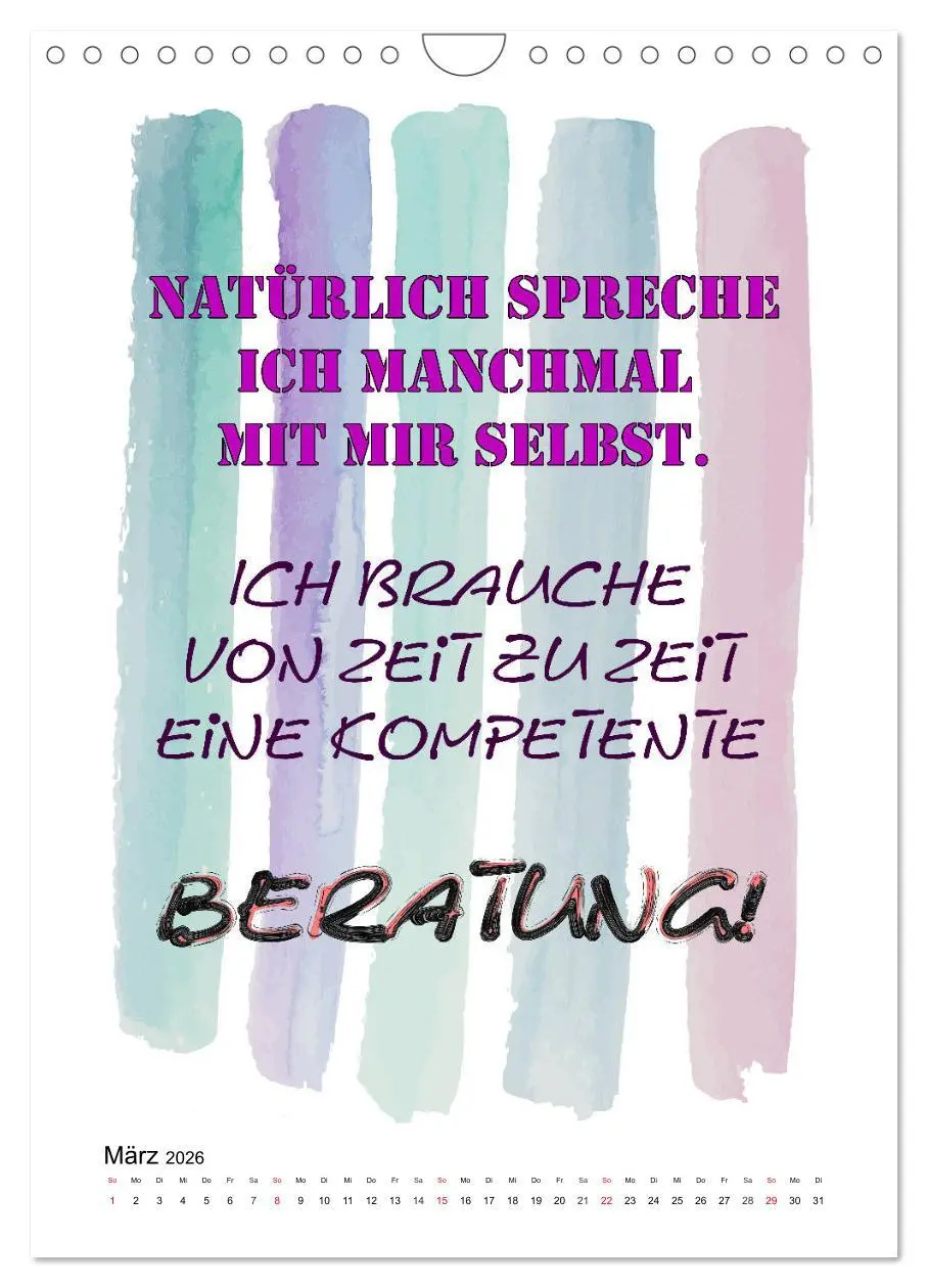 Bild: 9783516379945 | Humor und Ironie. Lustige Sprüche (Wandkalender 2026 DIN A4 hoch),...