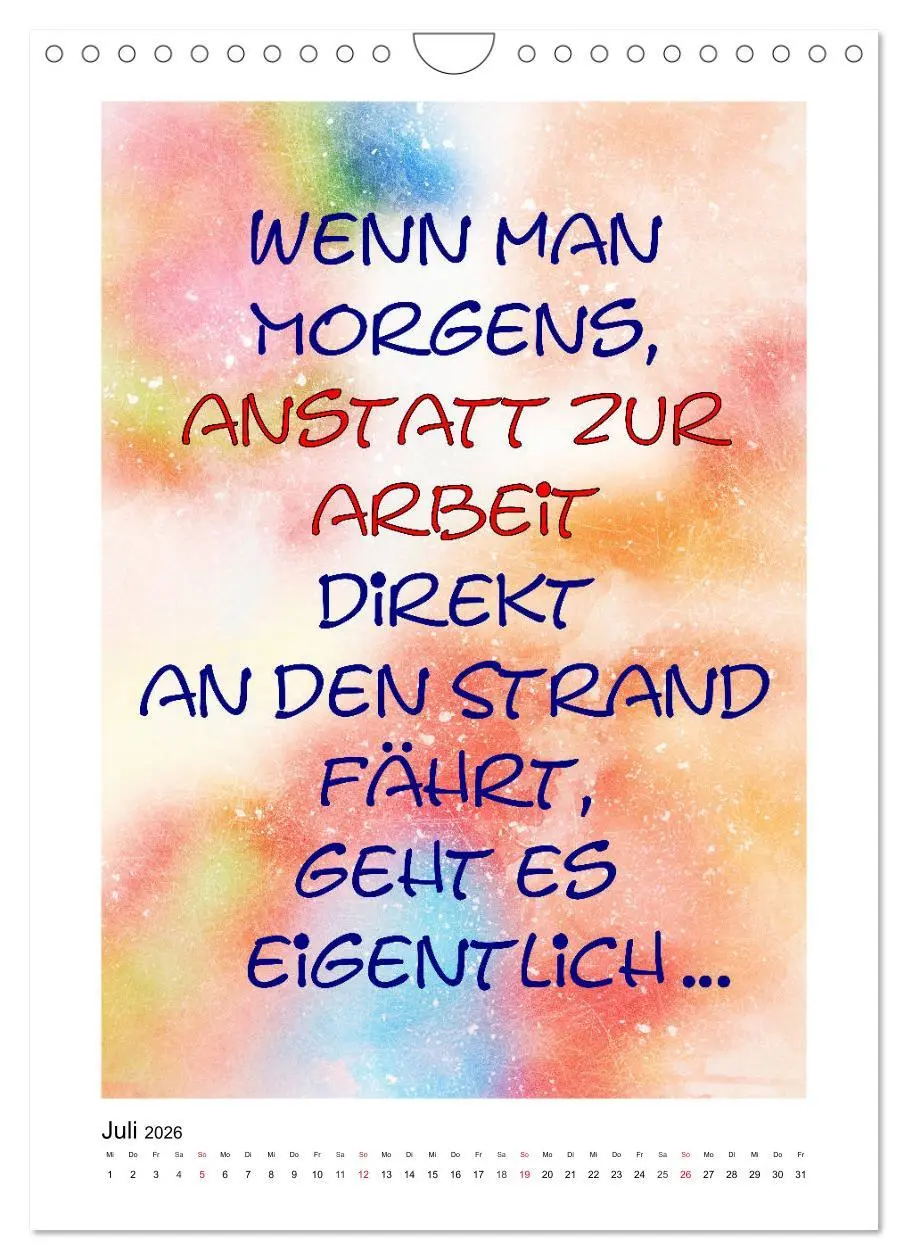 Bild: 9783516379945 | Humor und Ironie. Lustige Sprüche (Wandkalender 2026 DIN A4 hoch),...