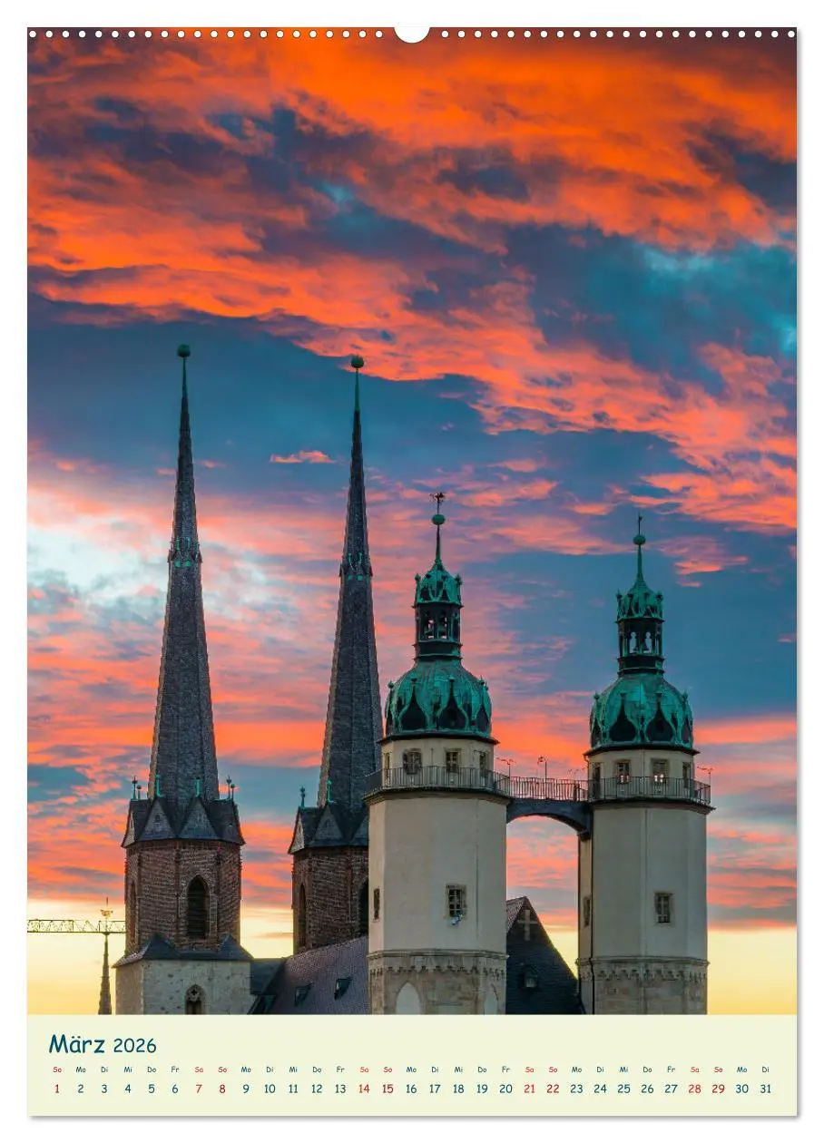 Bild: 9783516449945 | Halle/Saale - Meine Stadt im Licht (Wandkalender 2026 DIN A2 hoch),...