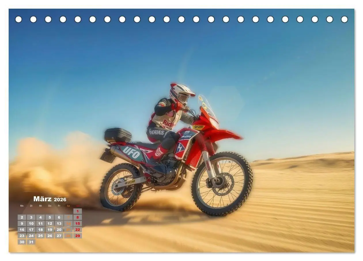 Bild: 9783516689945 | Wüstenrallye Dakar Motorrad (Tischkalender 2026 DIN A5 quer),...