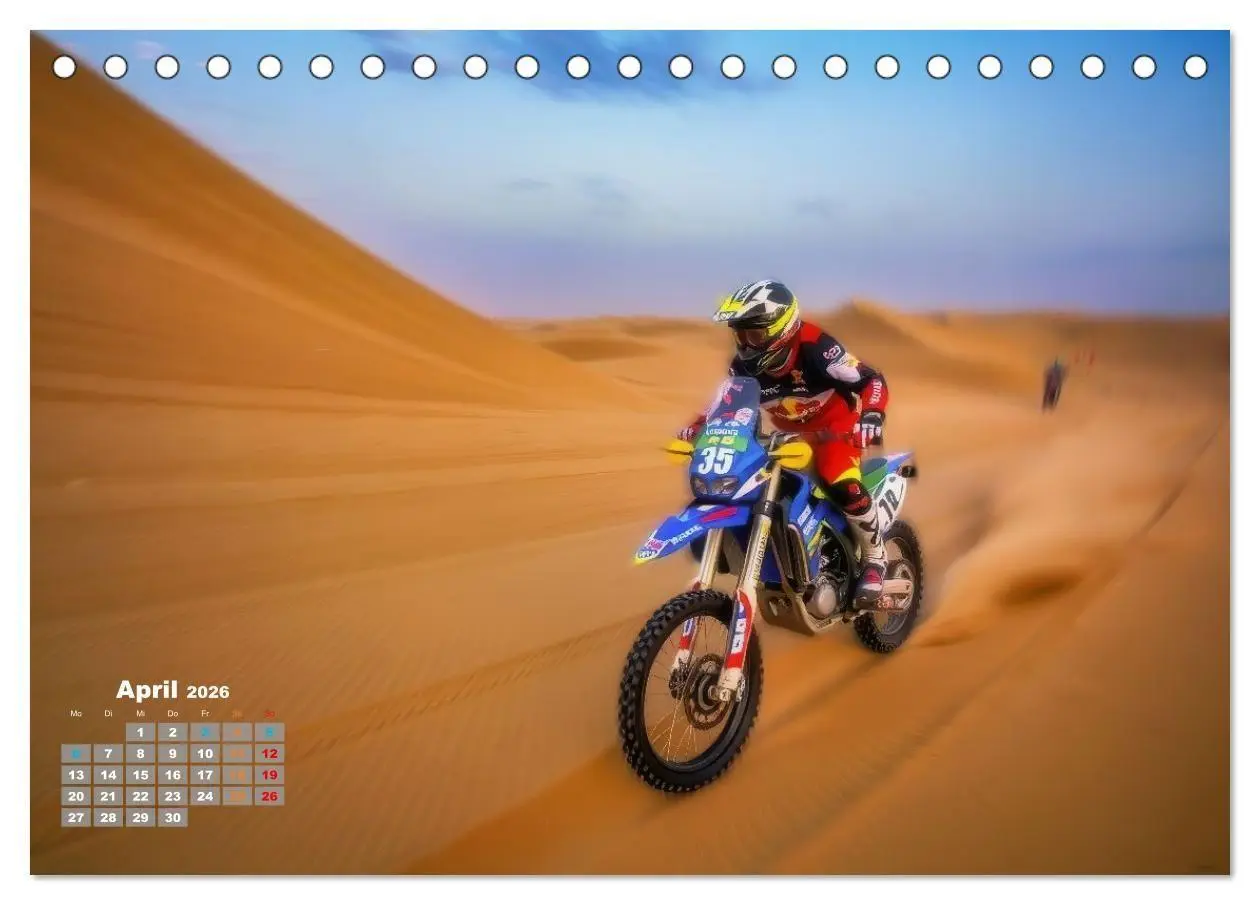 Bild: 9783516689945 | Wüstenrallye Dakar Motorrad (Tischkalender 2026 DIN A5 quer),...