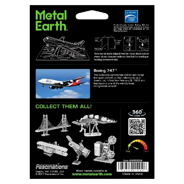 Bild: 32309010046 | Metal Earth: Commercial Jet Boeing 747 | Steel Model Kit | 502502