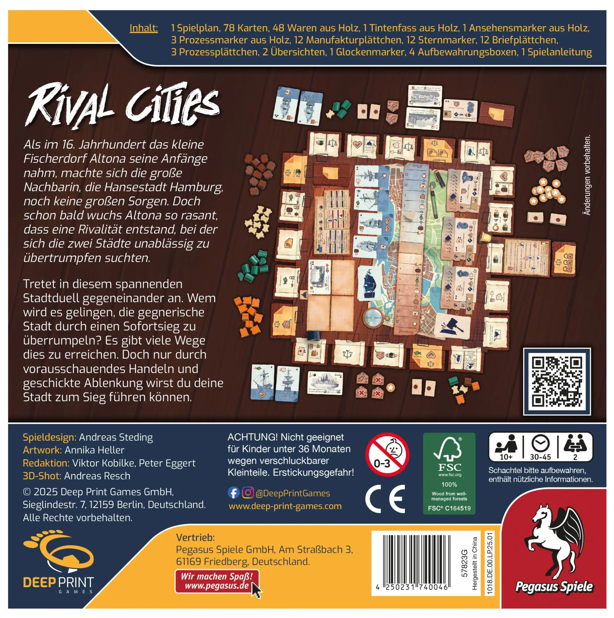 Bild: 4250231740046 | Rival Cities (Deep Print Games) | Andreas Steding | Spiel | 57823G