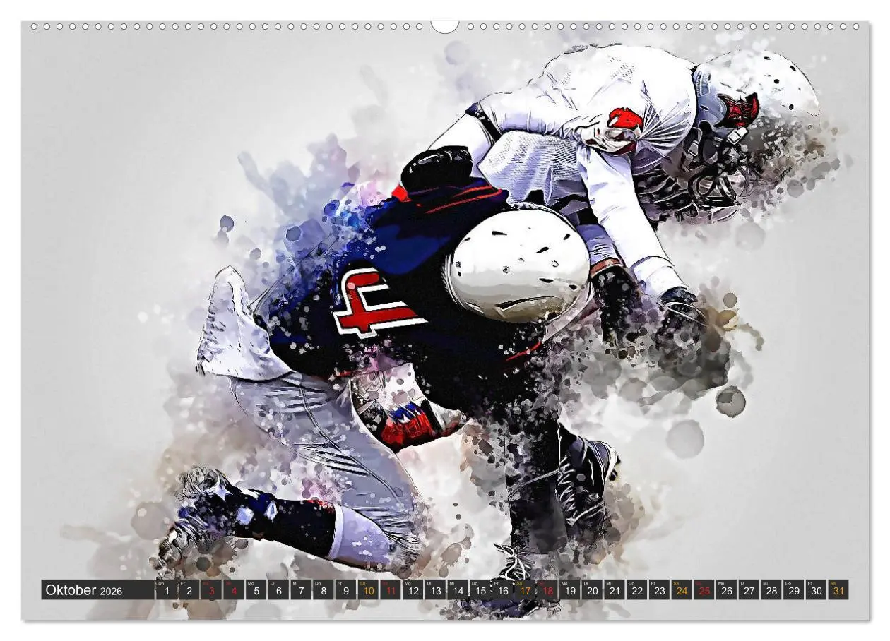 Bild: 9783457920046 | American Football extrem (Wandkalender 2026 DIN A2 quer), CALVENDO...