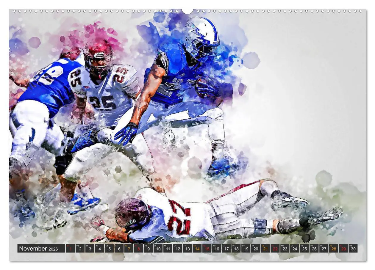Bild: 9783457920046 | American Football extrem (Wandkalender 2026 DIN A2 quer), CALVENDO...