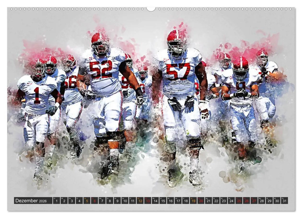 Bild: 9783457920046 | American Football extrem (Wandkalender 2026 DIN A2 quer), CALVENDO...