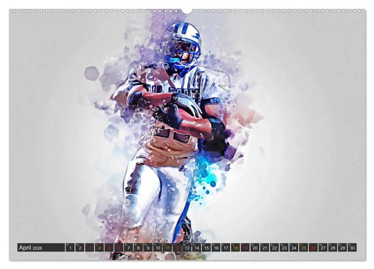 Bild: 9783457920046 | American Football extrem (Wandkalender 2026 DIN A2 quer), CALVENDO...