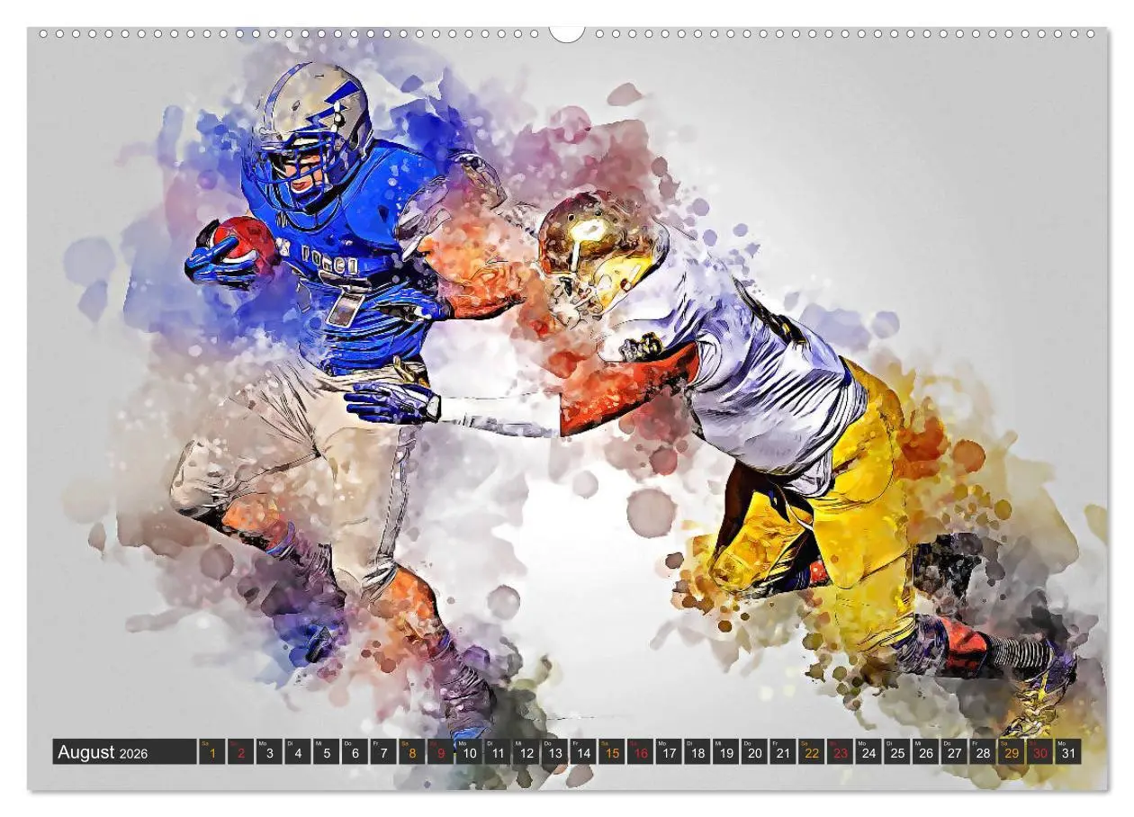 Bild: 9783457920046 | American Football extrem (Wandkalender 2026 DIN A2 quer), CALVENDO...