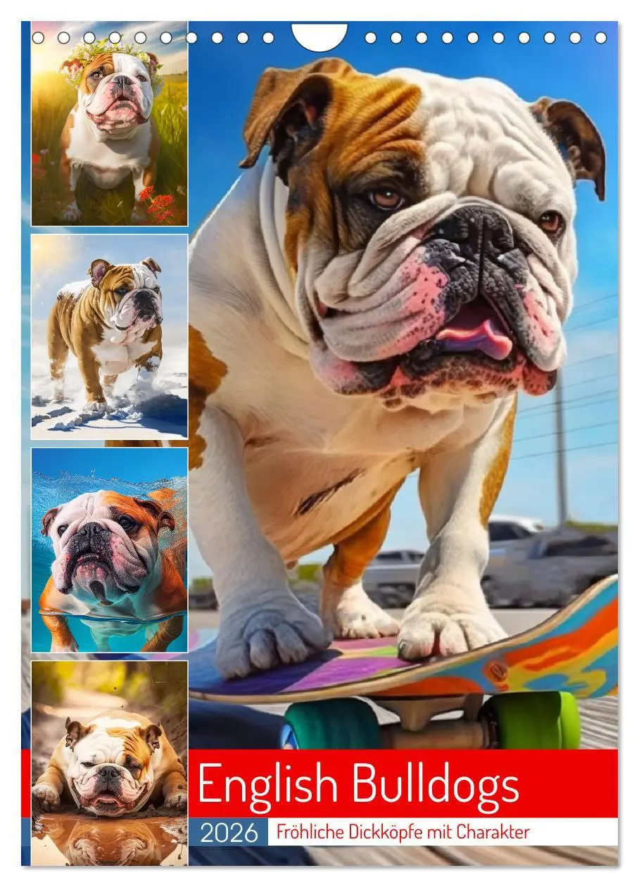 Cover: 9783516320046 | English Bulldogs. Fröhliche Dickköpfe mit Charakter (Wandkalender...