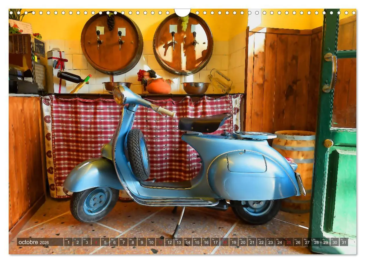 Bild: 9783516560046 | La Vespa en Cartoon (Calendrier mural 2026 DIN A3 vertical),...