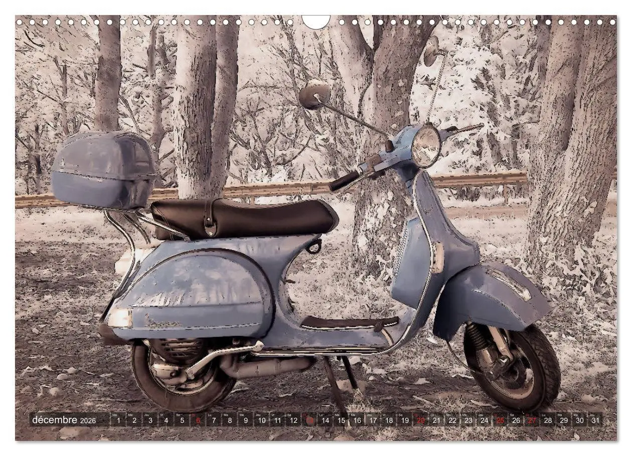 Bild: 9783516560046 | La Vespa en Cartoon (Calendrier mural 2026 DIN A3 vertical),...