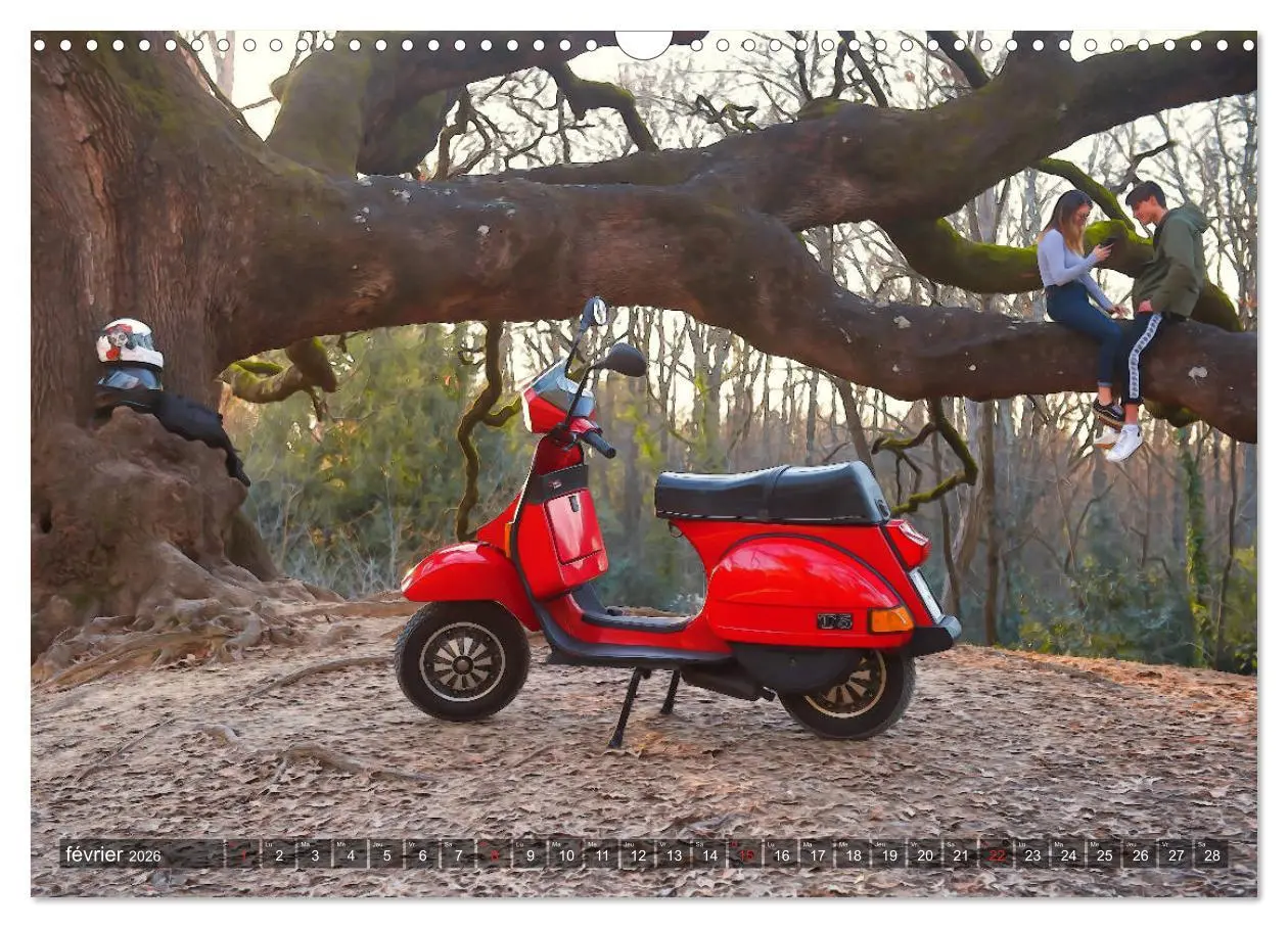 Bild: 9783516560046 | La Vespa en Cartoon (Calendrier mural 2026 DIN A3 vertical),...