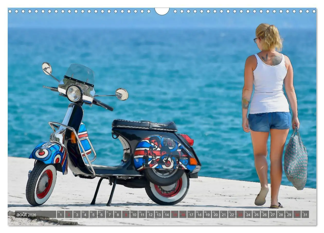 Bild: 9783516560046 | La Vespa en Cartoon (Calendrier mural 2026 DIN A3 vertical),...