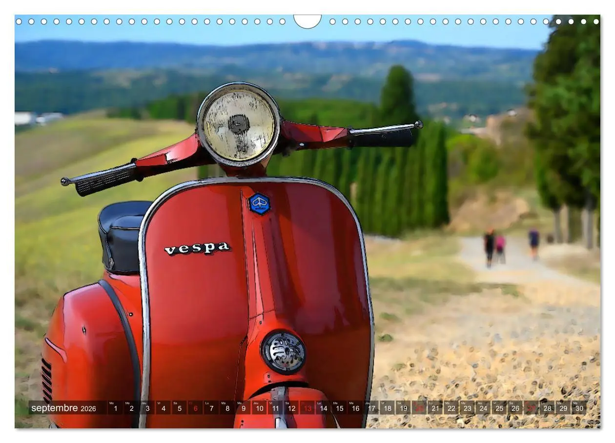Bild: 9783516560046 | La Vespa en Cartoon (Calendrier mural 2026 DIN A3 vertical),...