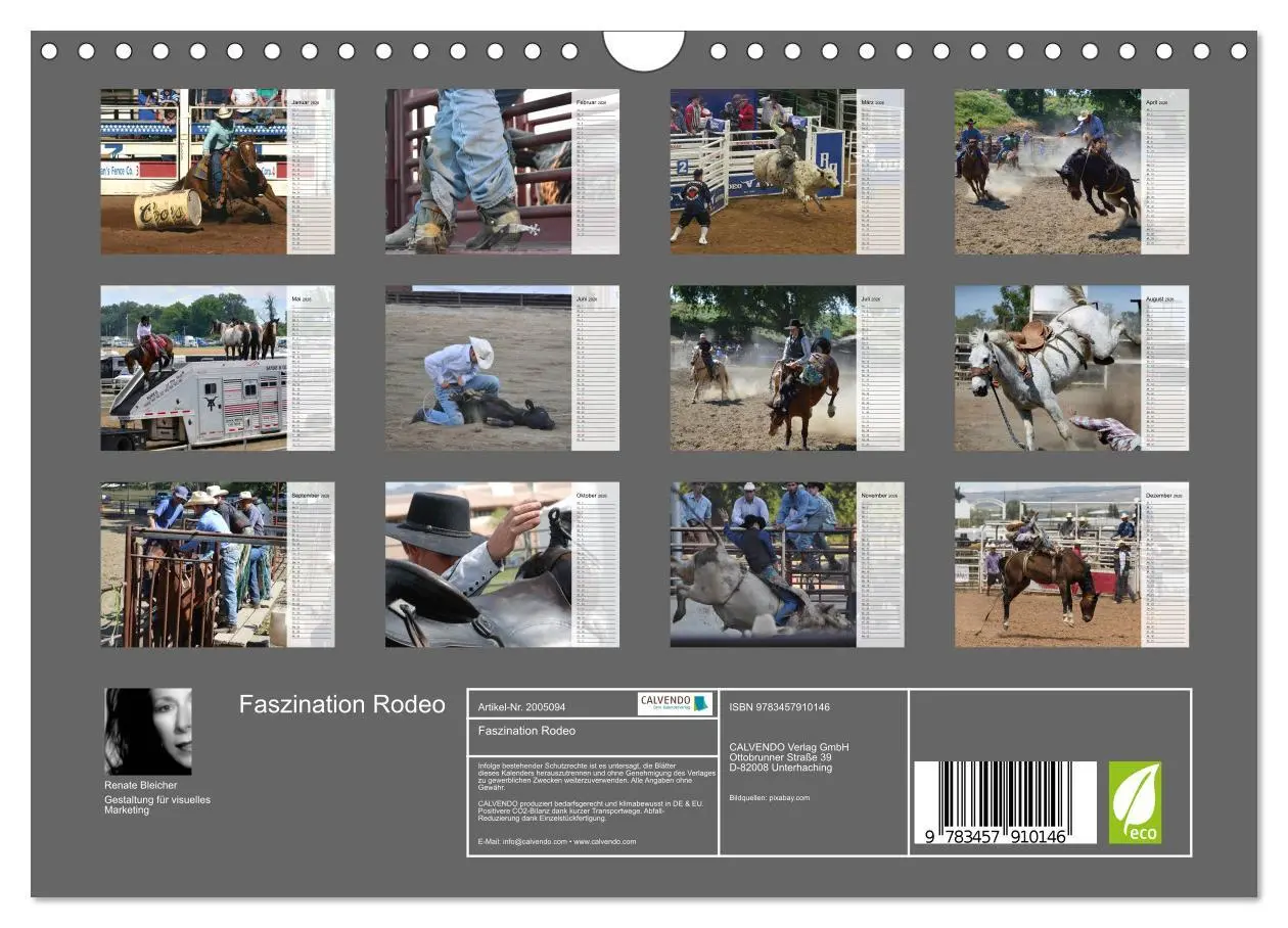 Bild: 9783457910146 | Faszination Rodeo (Wandkalender 2026 DIN A4 quer), CALVENDO...