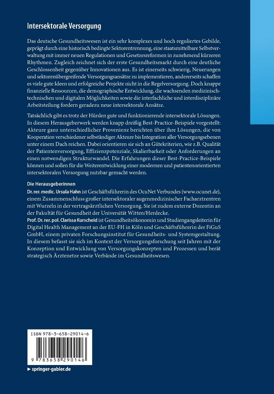 Rückseite: 9783658290146 | Intersektorale Versorgung | Clarissa Kurscheid (u. a.) | Taschenbuch